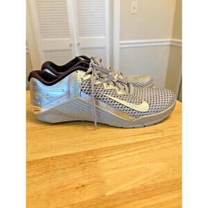 Nike Metcon 6 Silver PRM Mens Training DJ0766-001 Shoes Sneakers Size 10